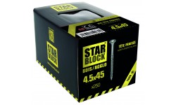 Vis bois et agglomérés - 4.5x45 - TX - boite de 250 STARBLOCK
