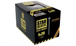 Vis bois et agglomérés - 5x20 - PZ - boite de 500 STARBLOCK