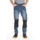 Jeans de travail stretch avec emplacement genouillères JOBPRO stone brossé T.40