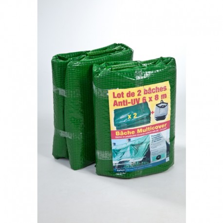 BÂCHE MULTICOVER VERTE 6 M x 8 M