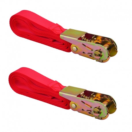 SET DE 2 SANGLES A CLIQUET 25MM X 5,00M