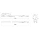 SANGLE A CLIQUET25MM X 4.50M CROCHET S